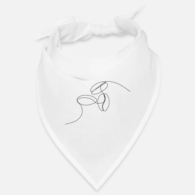 Kaffeebohnen lineart Bandana