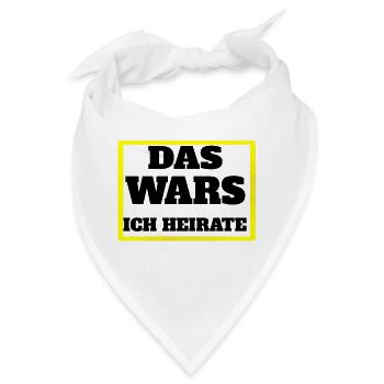 DAS WARS, ICH HEIRATE - Bandana - Weiß - Vorne