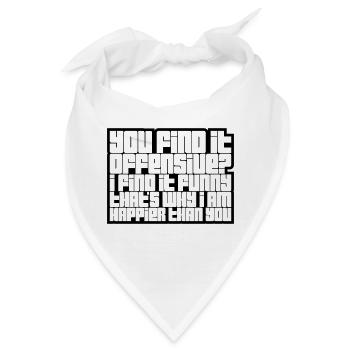 You find it offensive - Bandana - Weiß - Vorne