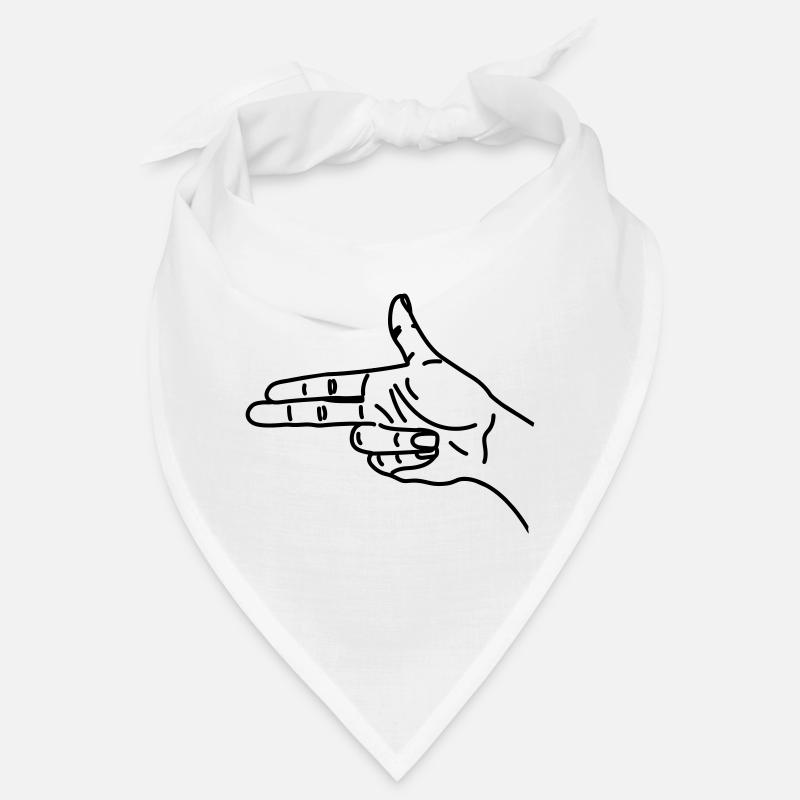 Hand gesture gun scared war Bandana