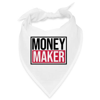 Logo Money Maker Schild - Bandana - Weiß - Vorne