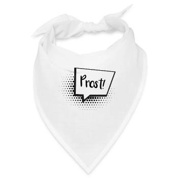 Prost Sprechblase - Bandana - Weiß - Vorne