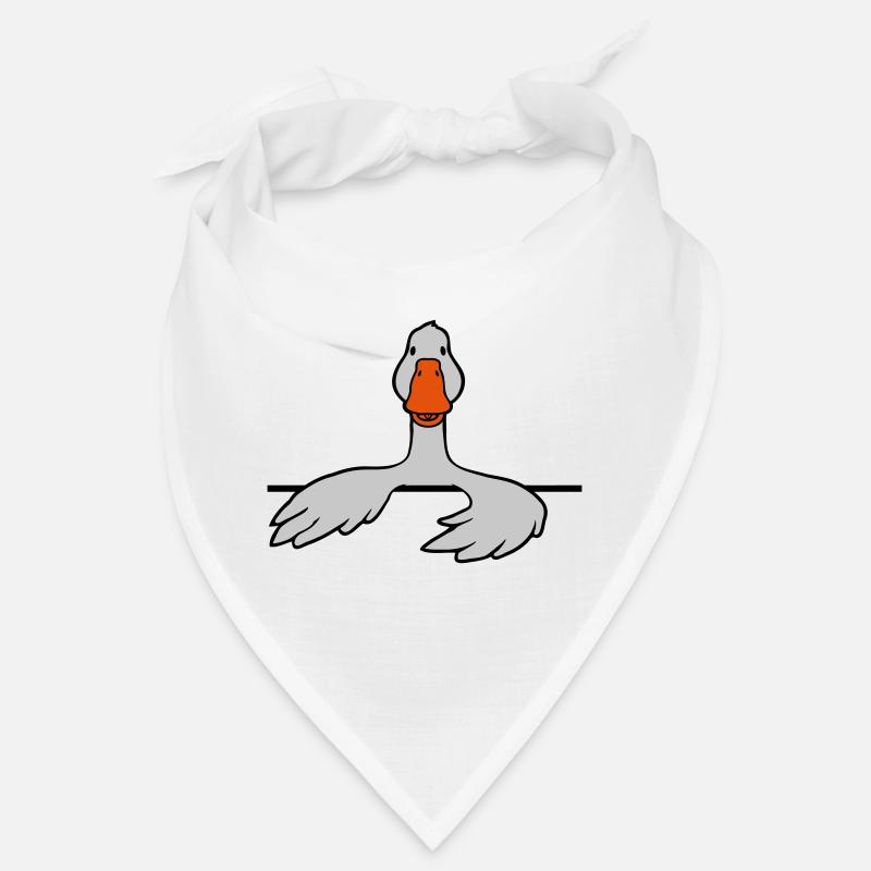 Hinter Mauer Gans Comic - Bandana - Weiß