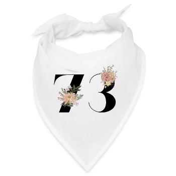 Blumen zum 73. Jahrestag (Geschenk von 73 Jahren) - Bandana - Weiß - Vorne