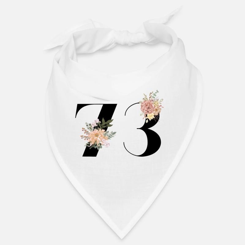 73e anniversaire fleuris (Cadeau de 73 ans) Bandana