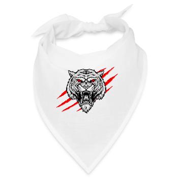 Böser Tiger - Bandana - Weiß - Vorne