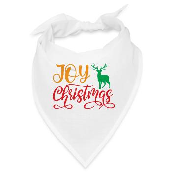Joy Christmas - Weihnachtshumor - Bandana - Weiß - Vorne