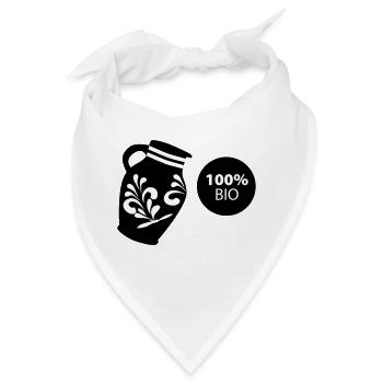 Bembel 100% BIO #ShirtShop #Hessen #FFM - Bandana - Weiß - Vorne