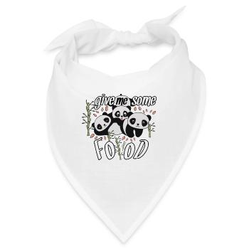 Essen - Pandas - Bandana - Weiß - Vorne