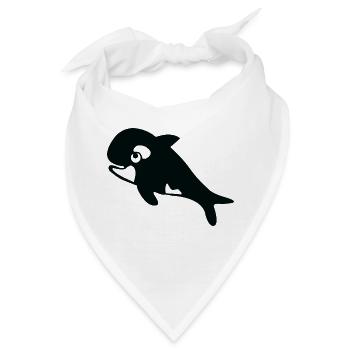 Schwertwal - Bandana - Weiß - Vorne