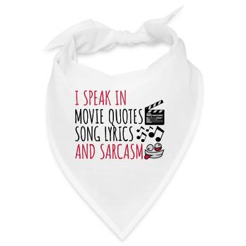 speak lyrics and sarcasm - Bandana - Weiß - Vorne