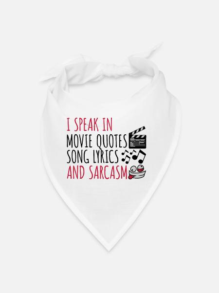 speak lyrics and sarcasm - Bandana - white - Front