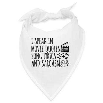 speak lyrics and sarcasm - Bandana - Weiß - Vorne