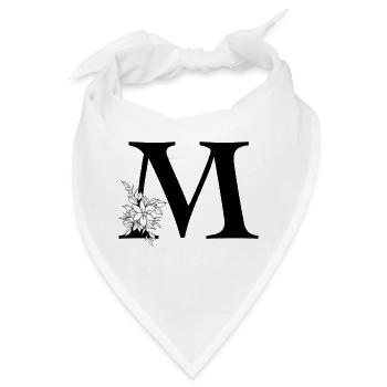Buchstabe M - Bandana - Weiß - Vorne