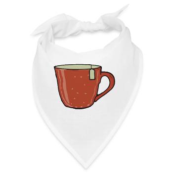 Tee Tasse Teetrinker Geschenkidee - Bandana - Weiß - Vorne