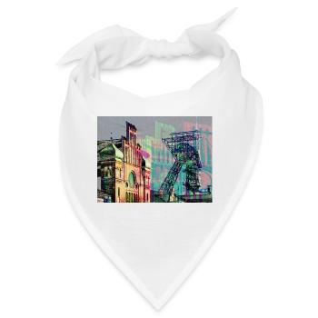 Industriekultur im Ruhrgebiet, Zeche, Bergbau - Bandana - Weiß - Vorne
