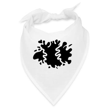 Farbklecks - Bandana - Weiß - Vorne
