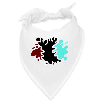 Farbklecks - Bandana - Weiß - Vorne