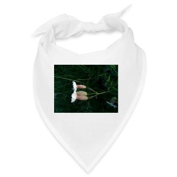 Blume liegt im Wind - Bandana - Weiß - Vorne