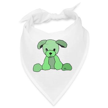 Hund Comic - Bandana - Weiß - Vorne