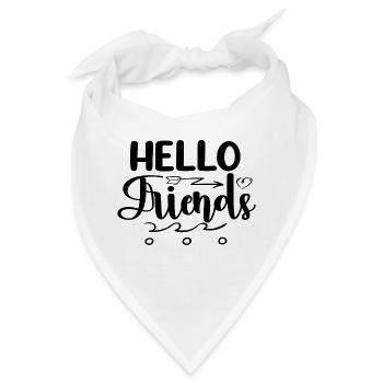 Hello Friends - Bandana - Weiß - Vorne