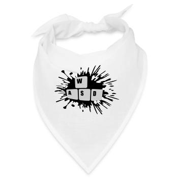 Tastatur Tasten Gamer WASD - Bandana - Weiß - Vorne