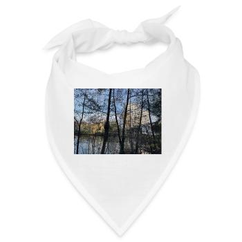 Haus blauer Himmel Bäume - Bandana - Weiß - Vorne