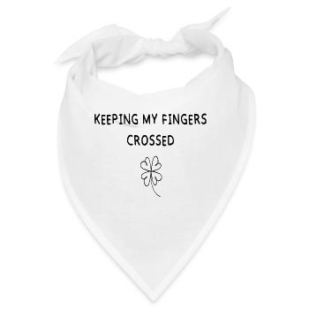 Keeping my fingers crossed Kleeblatt - Bandana - Weiß - Vorne
