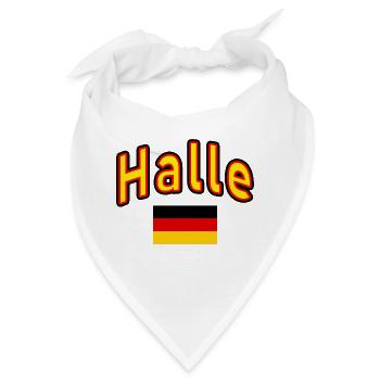 Halle deutschland flagge - Bandana - Weiß - Vorne
