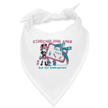 Einschulung 2023 Schulanfänger Schulanfang - Bandana - Weiß - Vorne