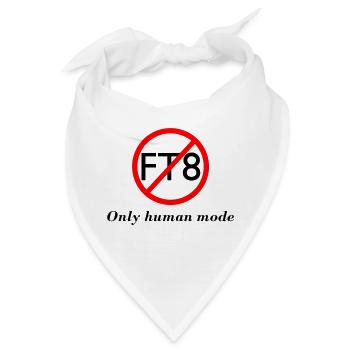 Kein FT8 Nur Human Mode 2 - Bandana - Weiß - Vorne