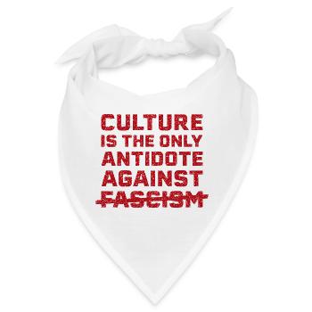 Kultur gegen Faschismus - Bandana - Weiß - Vorne
