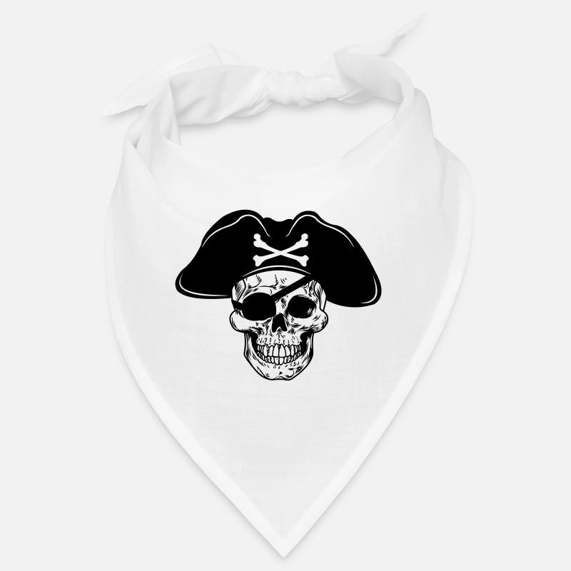 Skull pirate hat and eye patch Bandana