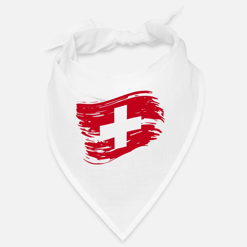 Drapeau suisse - Drapeau suisse - Bandana - blanc