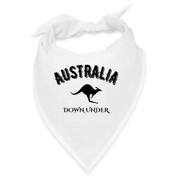 Australien Down Under - Bandana - Weiß - Vorne