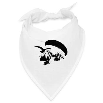 Gleitschirm Fliegen - Bandana - Weiß - Vorne