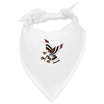 Old school eagle - Bandana - Weiß - Vorne