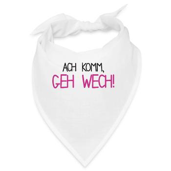 Ach komm, geh wach - Bandana - Weiß - Vorne