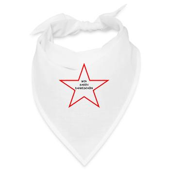 Wir sagen DANKESCHÖN - Bandana - Weiß - Vorne
