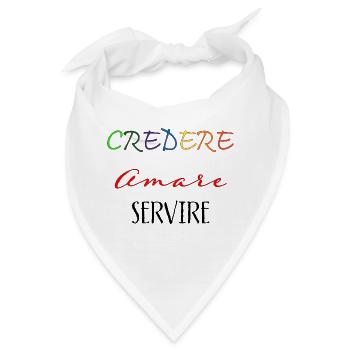 Love Believe Serve - Love Agape - Bandana - Weiß - Vorne