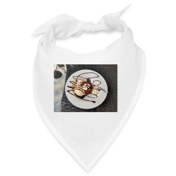 Lava Cake mit Eis Nachtisch Dessert - Bandana - Weiß - Vorne