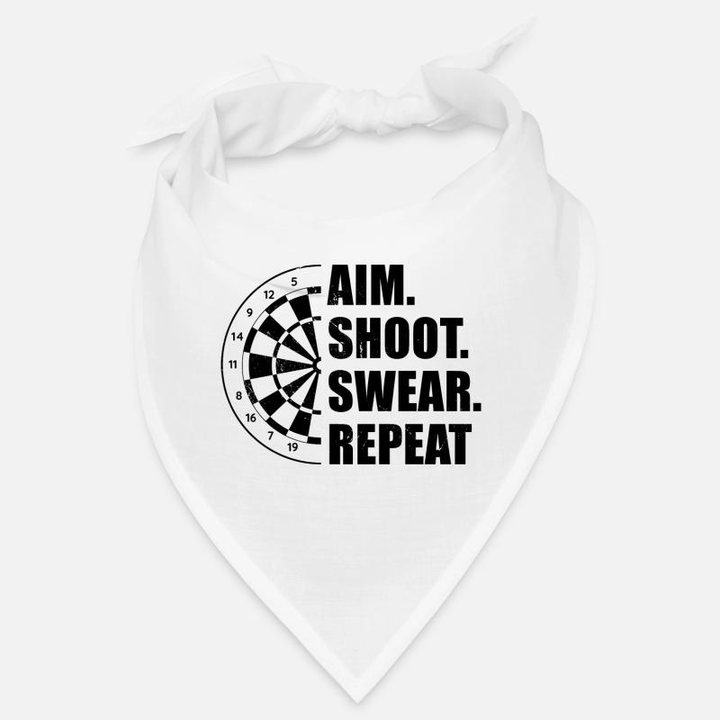Aim Shoot Swear Repeat Dart Player Darting Dartboa Bandana