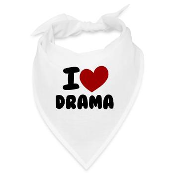 Ich mag Drama - Bandana - Weiß - Vorne