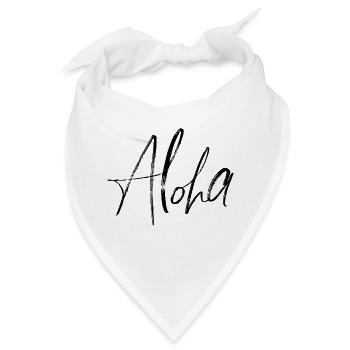 Aloha - Bandana - Weiß - Vorne