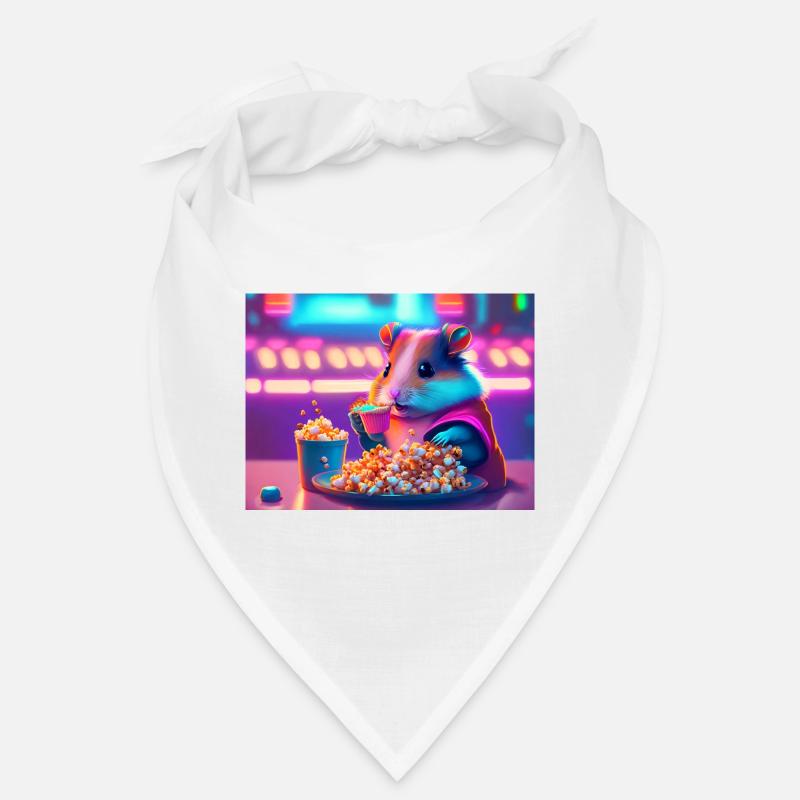 Hamster und Popcorn Bandana