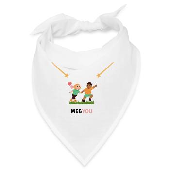 Verliebte Herzen - Bandana - Weiß - Vorne