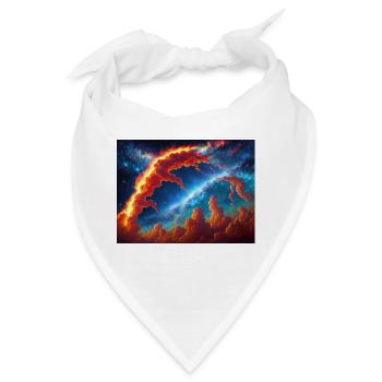 blue red sky - Bandana - Weiß - Vorne