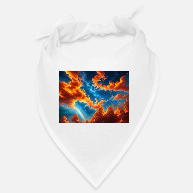 Ciel bleu rouge avec une créature générée par l’IA Bandana