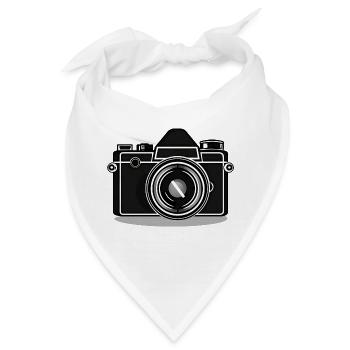 Kamera, Vintage Kamera, , Alte Kamera, Old - Bandana - Weiß - Vorne