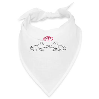 krokodil love - Bandana - Weiß - Vorne